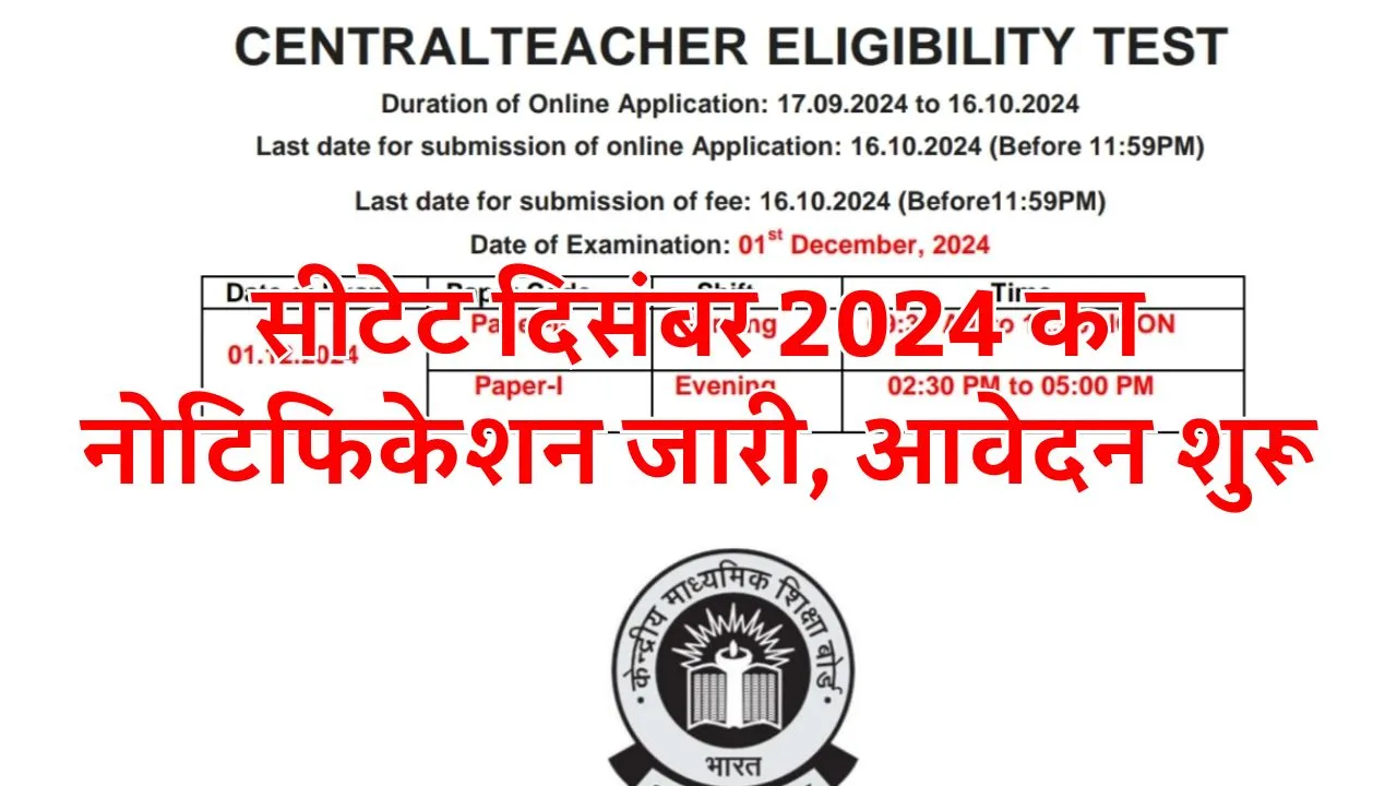 CTET December Notification 2024